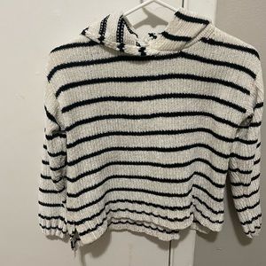 Cropped striped sweater